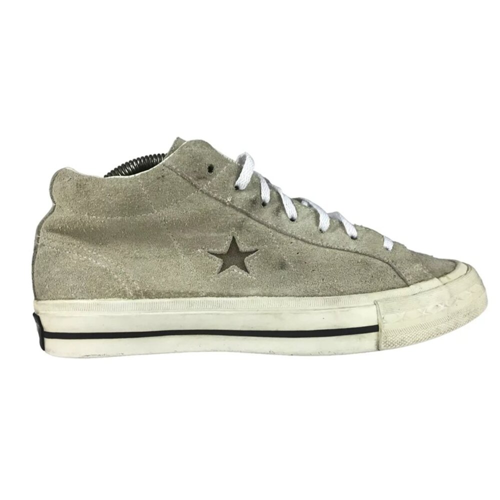 Converse Boys Gray All Star Lace Up Mid Top Sneakers Shoes Size US 5.5